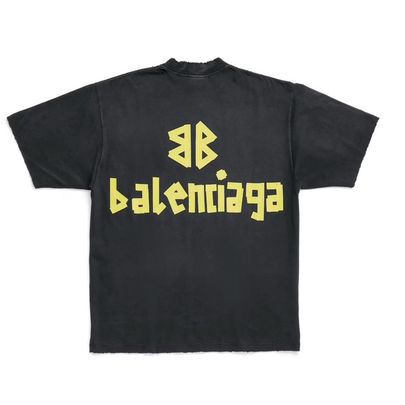 BALENCIAGA TAPE TYPE T-SHIRT BLACK FADED - Picture 2 of 3
